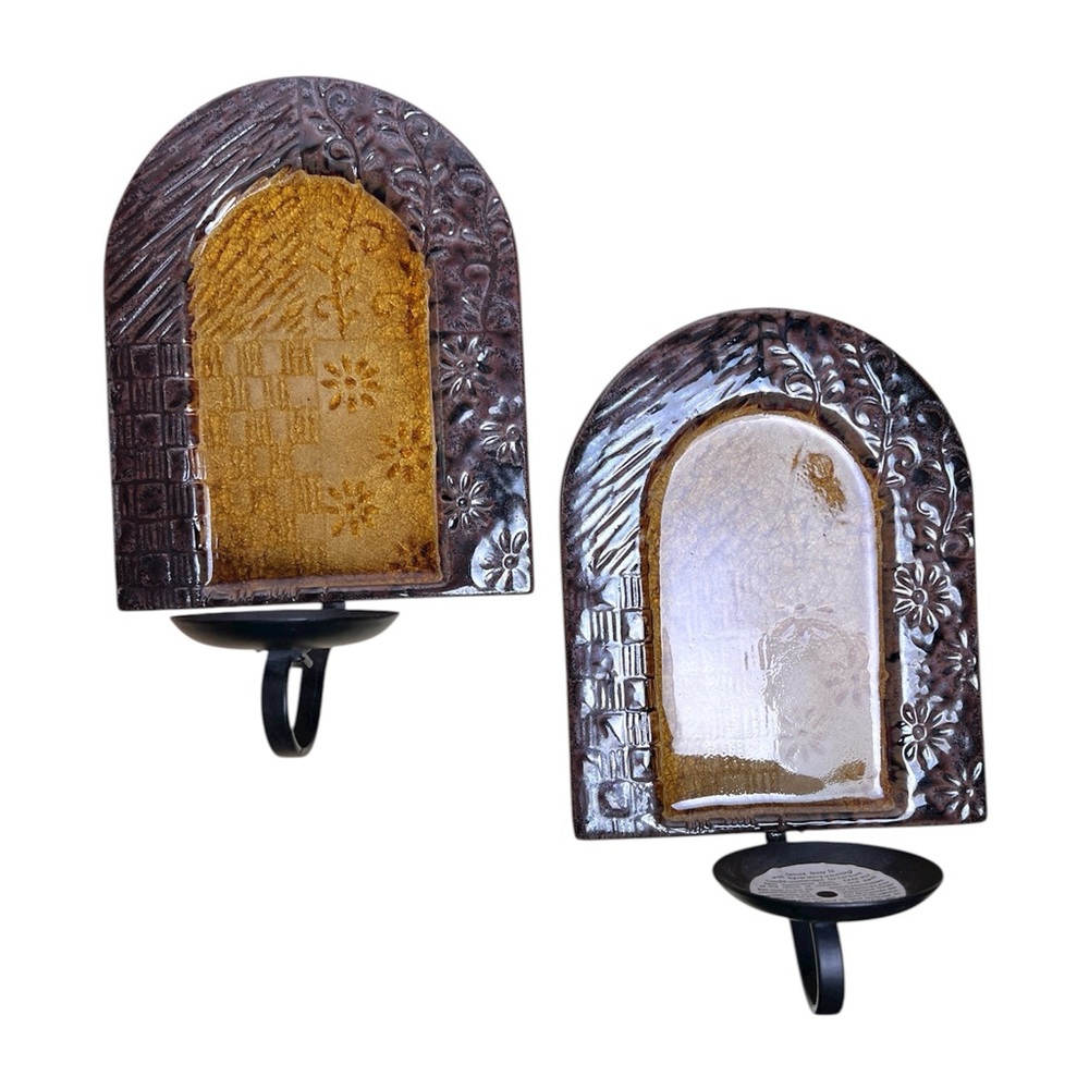 Pier 1 Imports Set of 2 Wall‎ Candle Holders  8" Tall NWOT